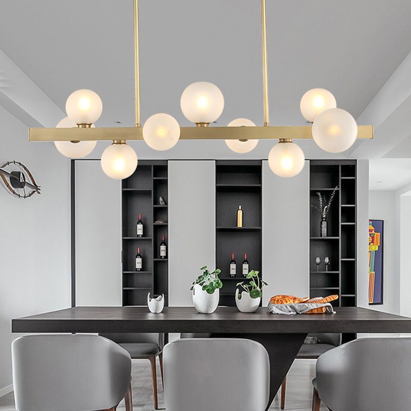 Lustre de style bubble îlot moderne 7 lumières luminaires pendentifs