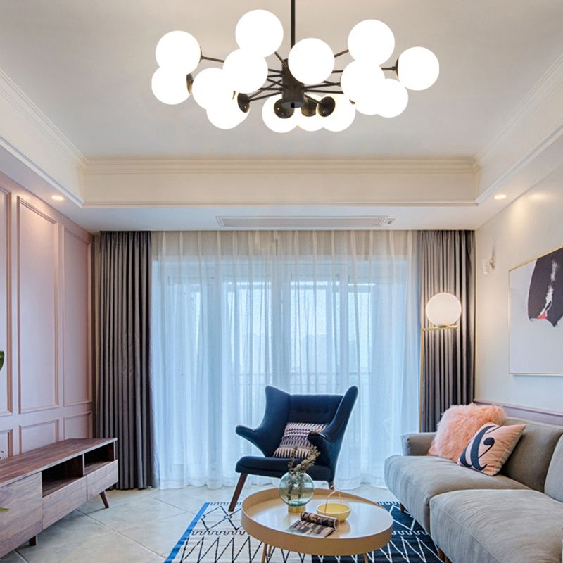 Contemporary Style Spherical Shape Chandelier Lights Glass Chandelier Lighting