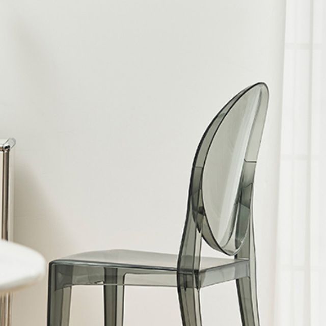 Contemporary Dining Room Plastic King Louis Back Dining Chair