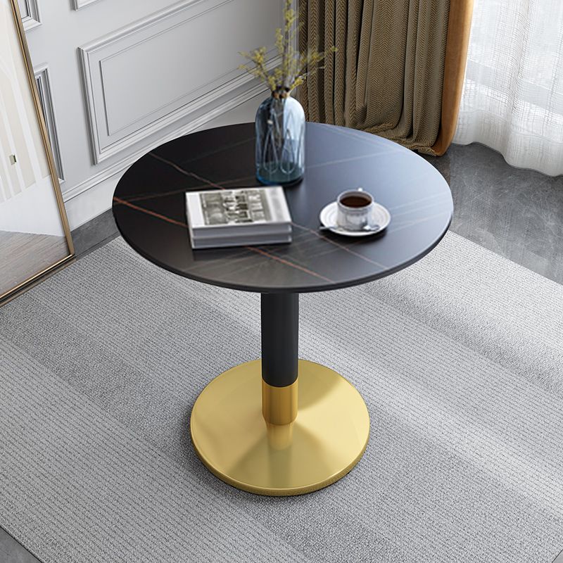 Modern Round Dining Table Sintered Stone Dining Table with Tulip Base for Dining Room