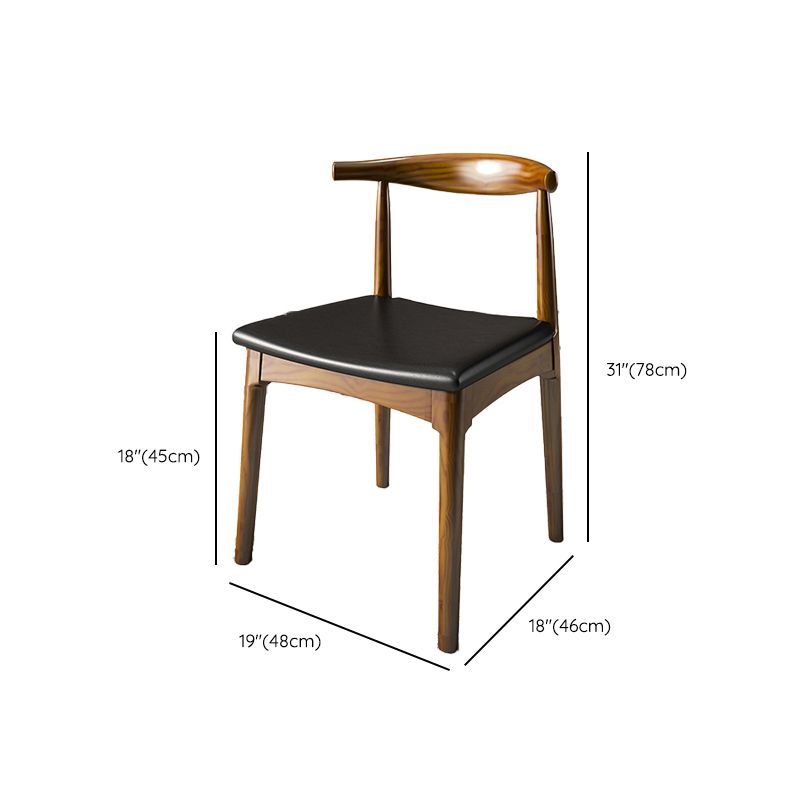 Contemporary Style Chair Wood Dining Accent Chair for Kitchen