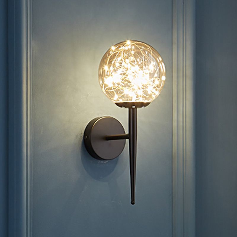 Kugelform Glaswand Licht moderner Stil 1 Leicht Wandhalterung Licht
