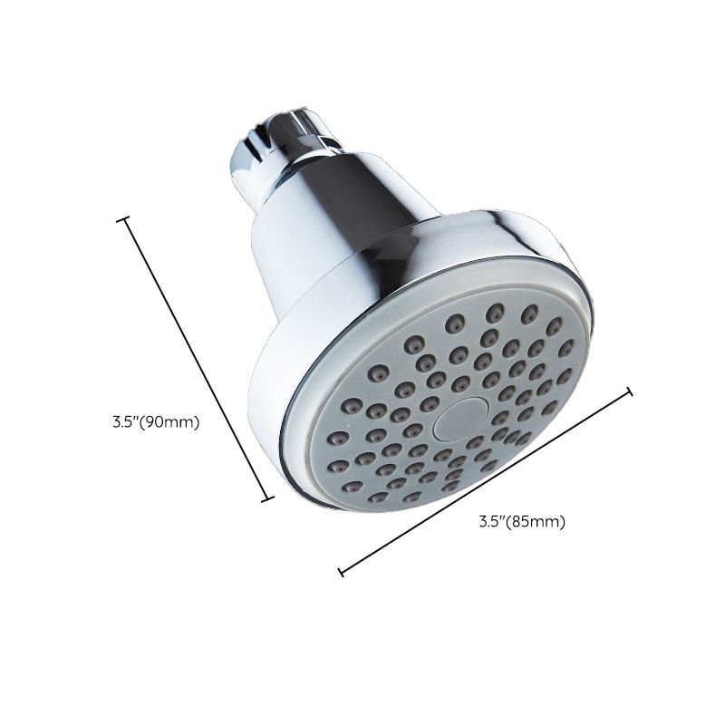 Round Stainless Steel Showerhead in Silver Wall-Mount Showerhead