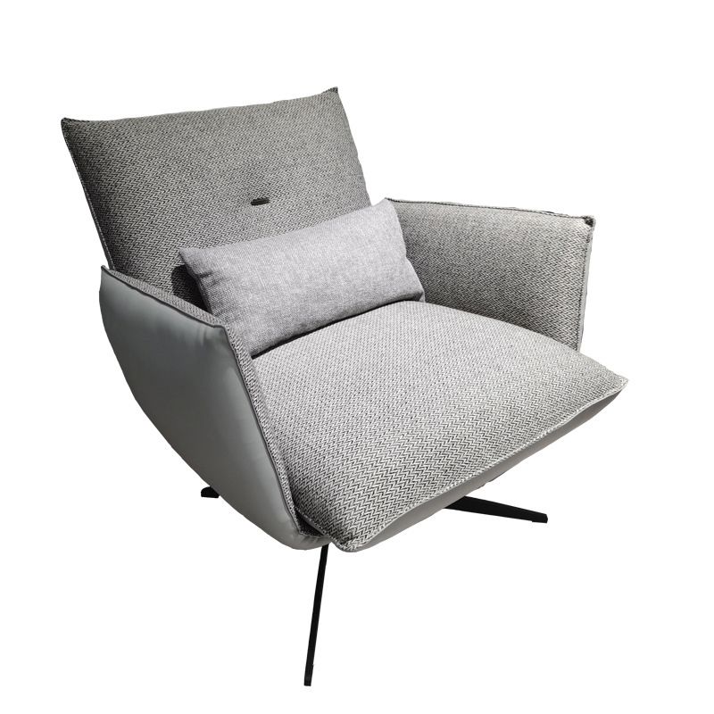 Contemporary Linen 4-Star Tight Back Accent Armchair in Grey