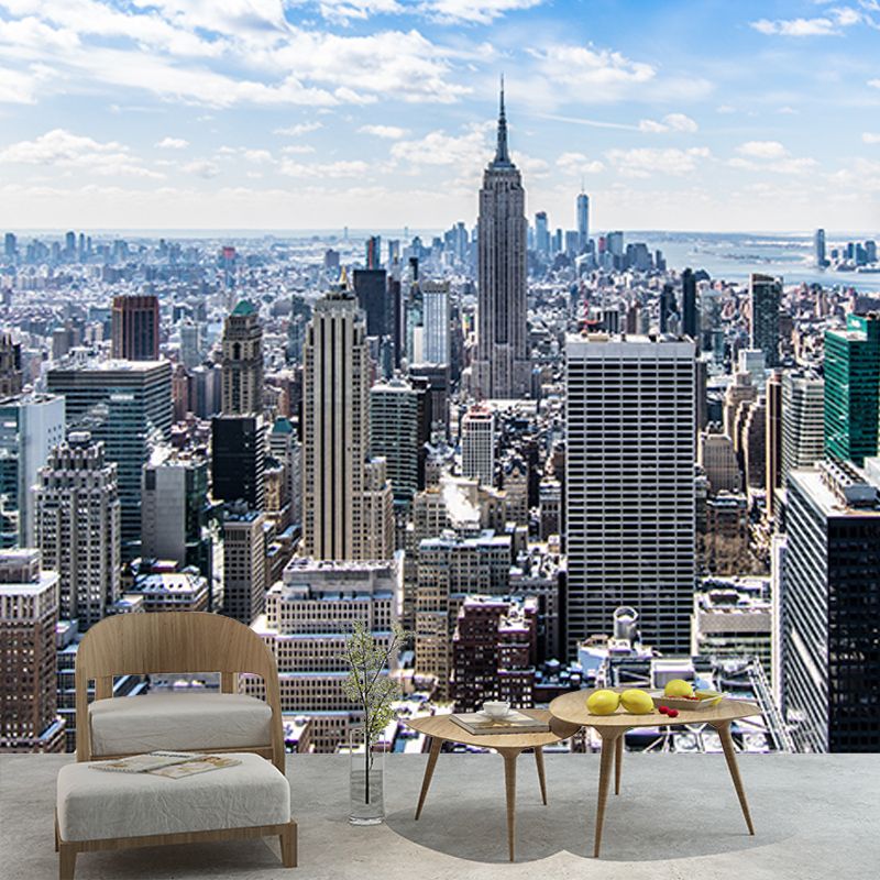 Modern Style Wall Mural Wallpaper Urban Landscape Sitting Room Wall Mural