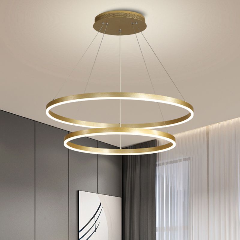 Runde Formhänger Kronleuchter Moderne Metallleuchterbeleuchtungsleuchten
