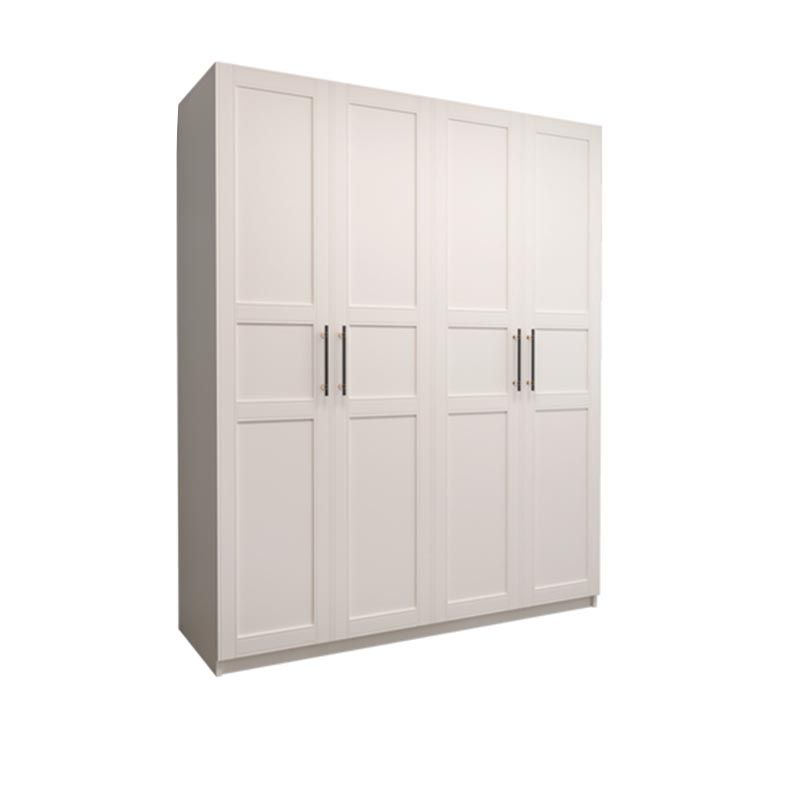 White Wardrobe Cabinet Engineered Wood Wardrobe Armoire for Home