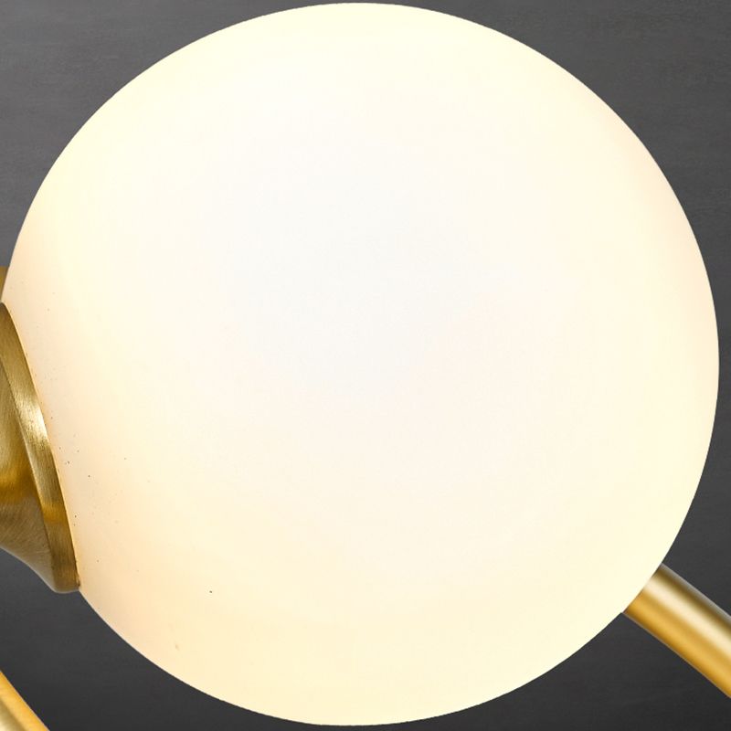 Contemporary Globe Flush Light Fixture Glass Flush Mount Lamps in Gold