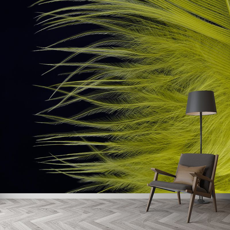 Feather Wall Mural Wallpaper Mildew Resistant Wall Covering for Bedroom