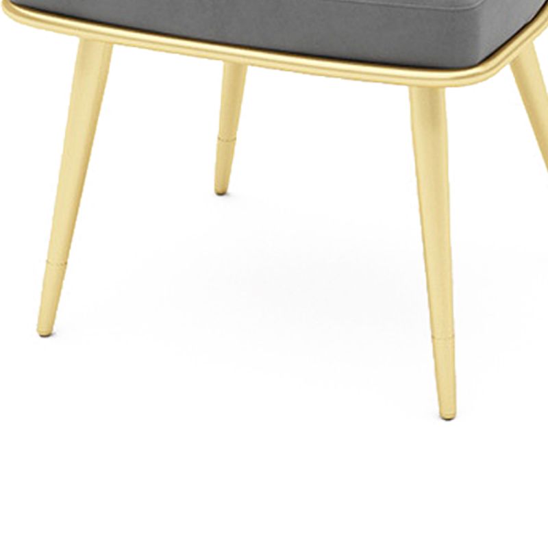 Contemporary Kitchen Dining Armchair Metal Side Dining Chairs in Gold