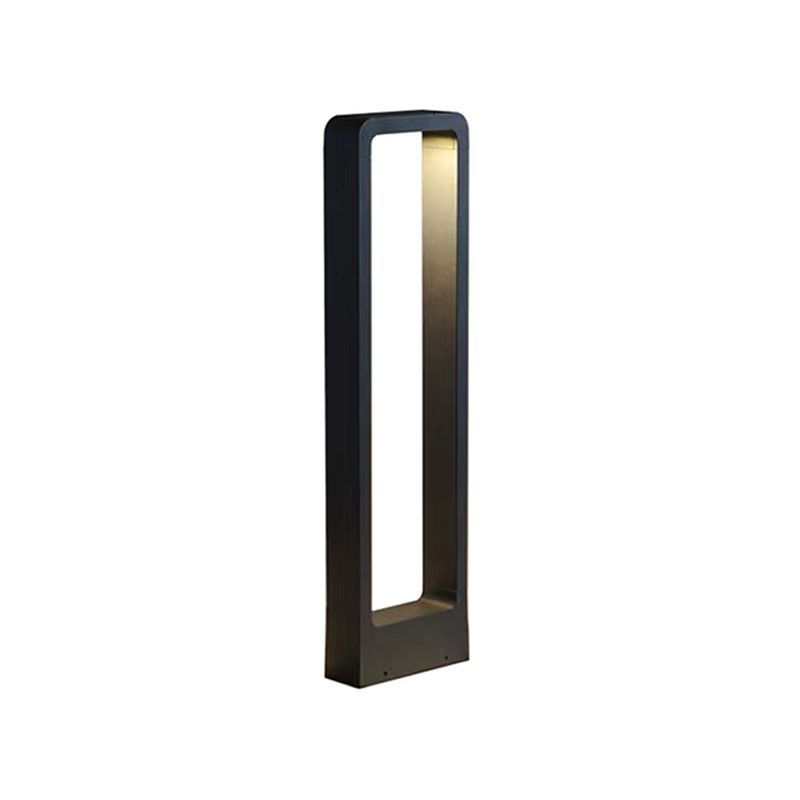 Simplicity Geometrical Ground Lighting Plastic Courtyard LED Landscape Light in Black