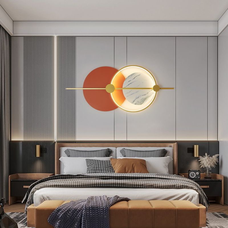 Geometry Shape Metal Wall Light Modern Style Single Light Wall Mount Lighting