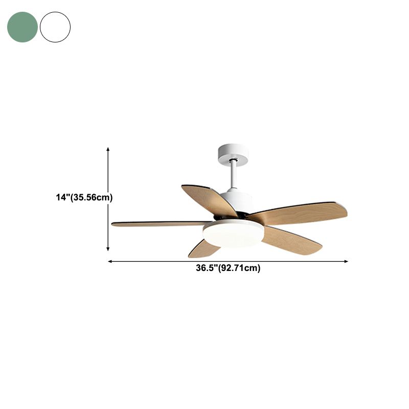 Unique Shape Metal Ceiling Fan Light Kids Style 1-Light Ceiling Fan Lamp for Living Room