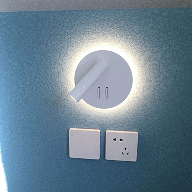 Lámpara de lectura de sombra de metal de matriz de estilo de estilo contemporáneo para el dormitorio