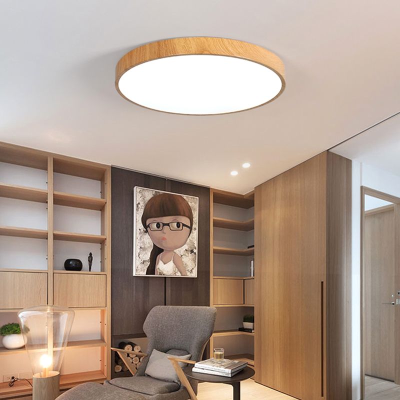 Montaje empotrado LED circular de color de registro en luz de techo de hierro forjado de estilo conciso moderno para sala de estar