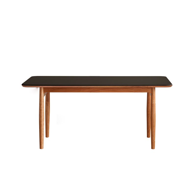 Simplicity Style Rectangle Stone Fixed Dinner Table with 4-foot