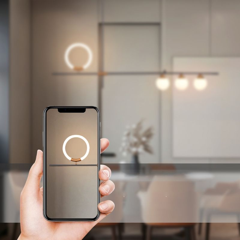 Iluminación de la isla geométrica Modernismo de lámpara de metal de metal para comedor de cocina