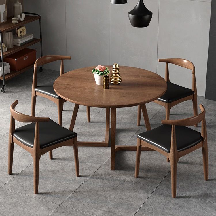 Kitchen Dinner Table Dining Room Round Wood Top Dining Table
