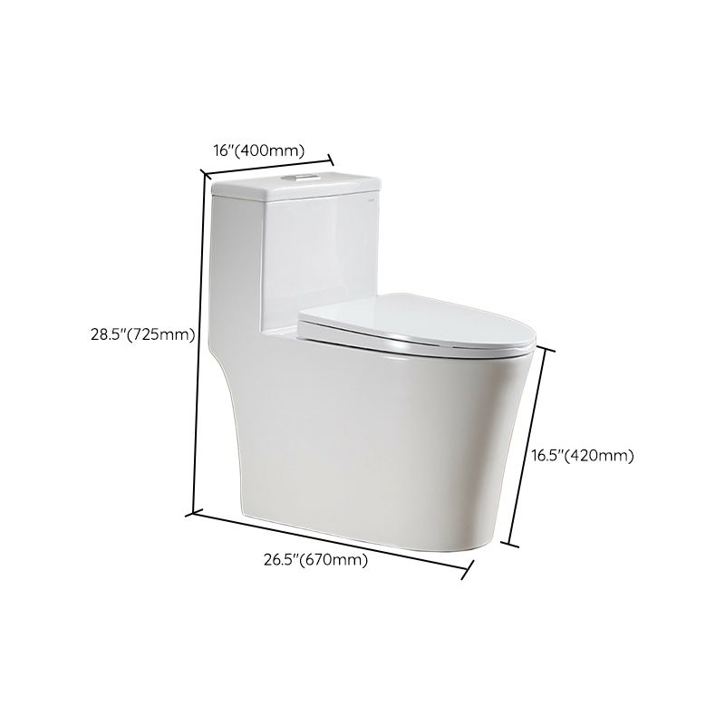 Traditional Flush Toilet All-In-One Floor Mounted Siphon Jet Porcelain Toilet