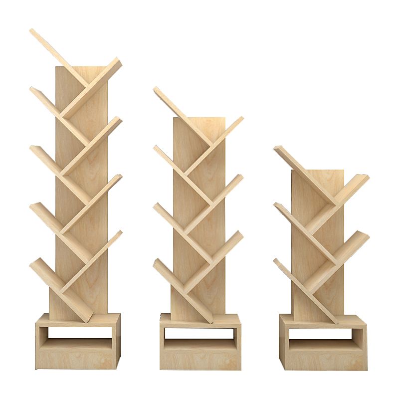 Scandinavian Bookshelf Standard Engineered Wood Closed Back Bookcase