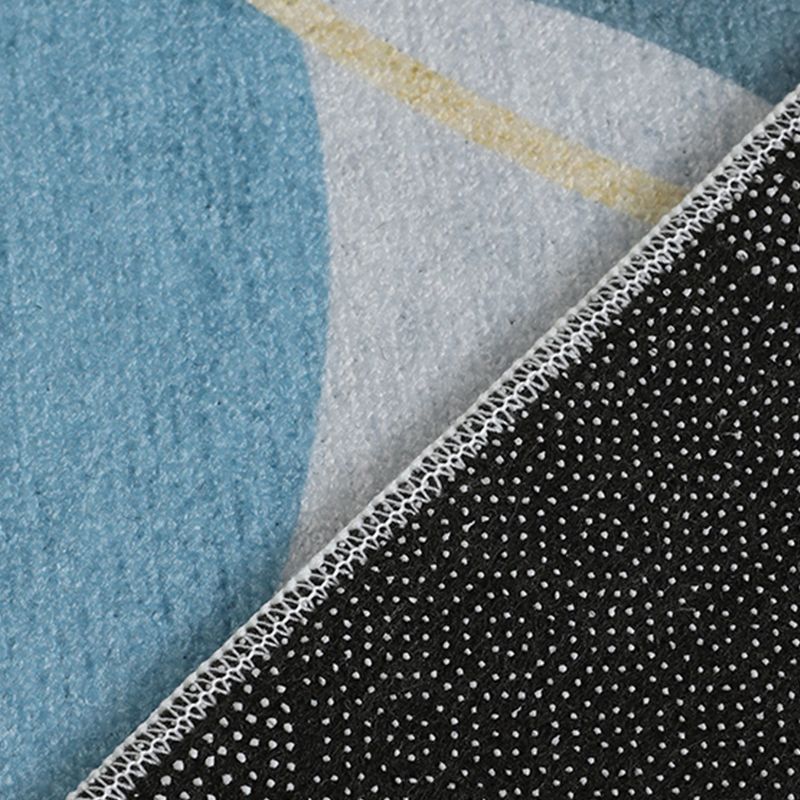 Black Modern Rug Blending Graphic Rug Non-Slip Backing Rug for Home Decoration