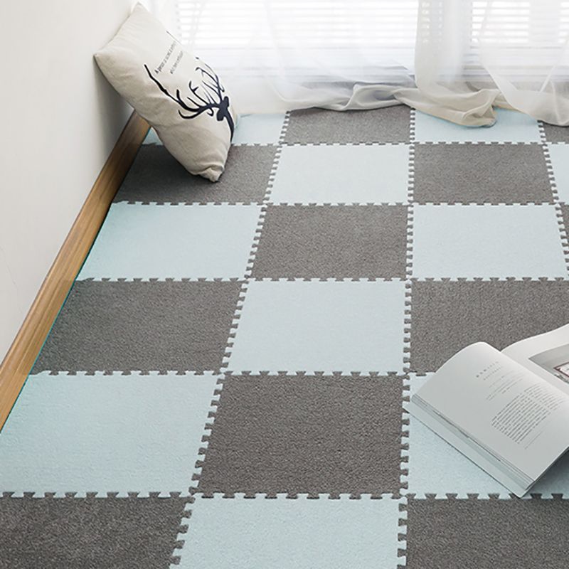 Bedroom Carpet Tiles Interlocking Square Stain Resistant Carpet Tiles