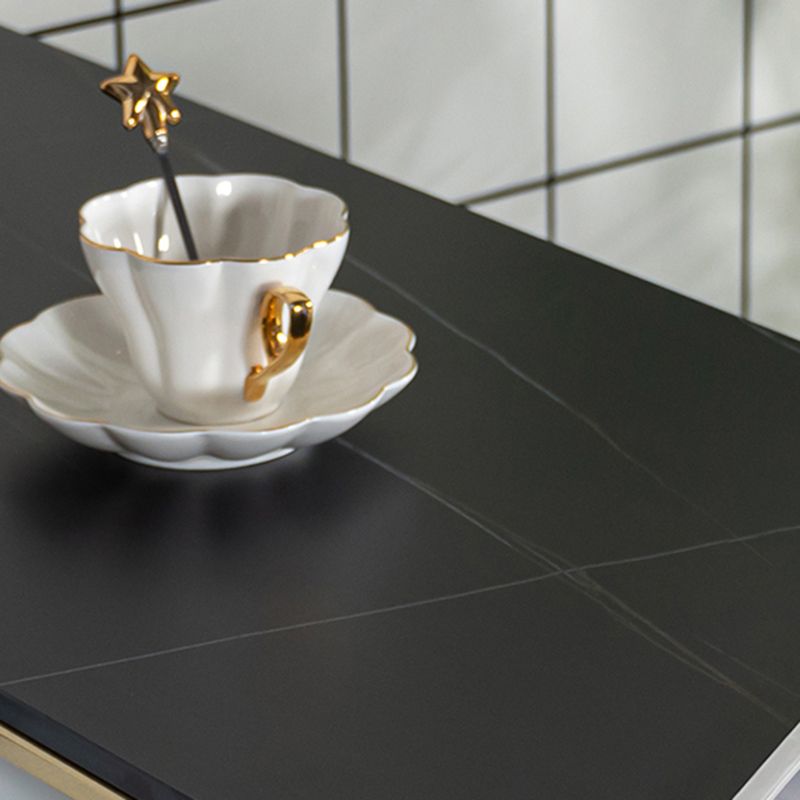 Glam Stone Rectangle Counter Table 1/3 Pieces Bar Table Set for Living Room