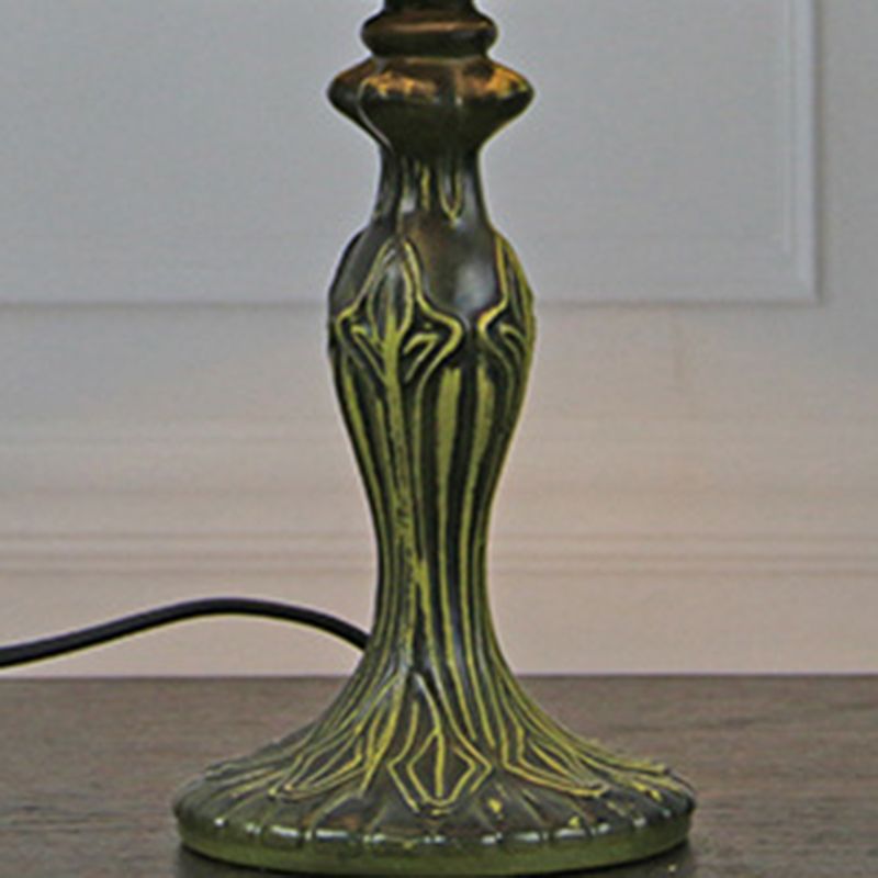 Light da tavolo a forma di campana a forma di 1-bulba Lampada da comodino in vetro in bronzo
