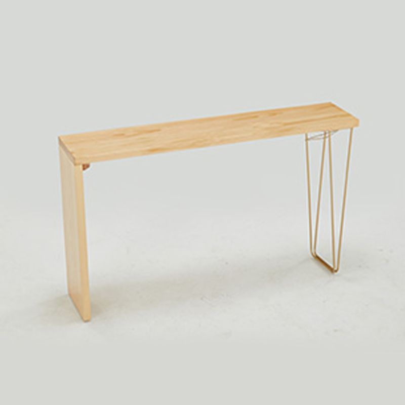 Indoor Contemporary Bar Dining Table Rectangle Bar Table with Pine Wood Frame