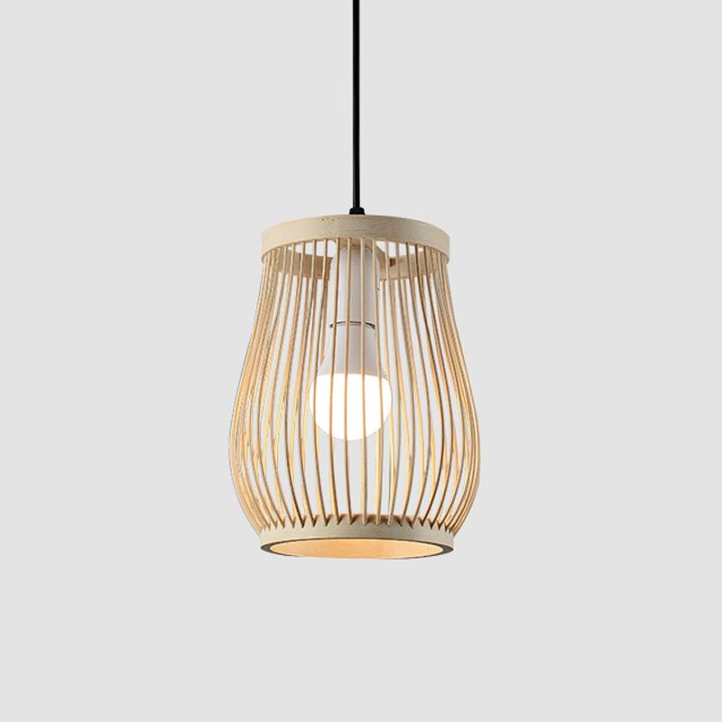 1 Light Modern Style Pendant Lamp Rattan Hanging Lamp Fixture for Living Room
