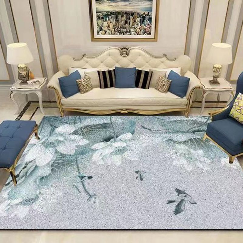 Modern bloemen Patroon Tapijten Polyester binnen Tapijt niet-slip achterste ruggebied Tapijt voor woonkamer