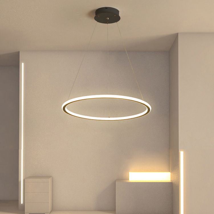 Circle Chandelier Pendant Light Modern Chandeliers For Dining Room Acrylic