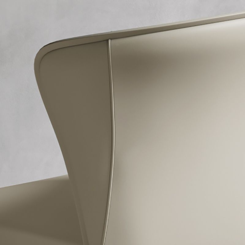 Matte Finish Wingback Side Chair for Home Contemporary Faux Leather Dining Chair