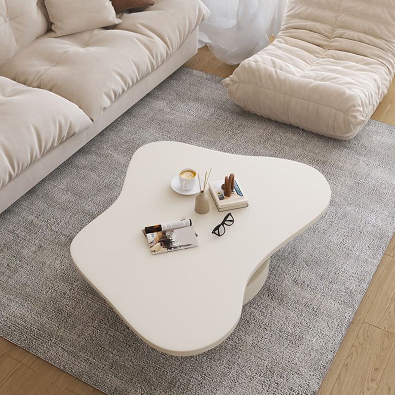 31" Wide Contemporary Coffee Table White Coffee Cocktail Table with Storage