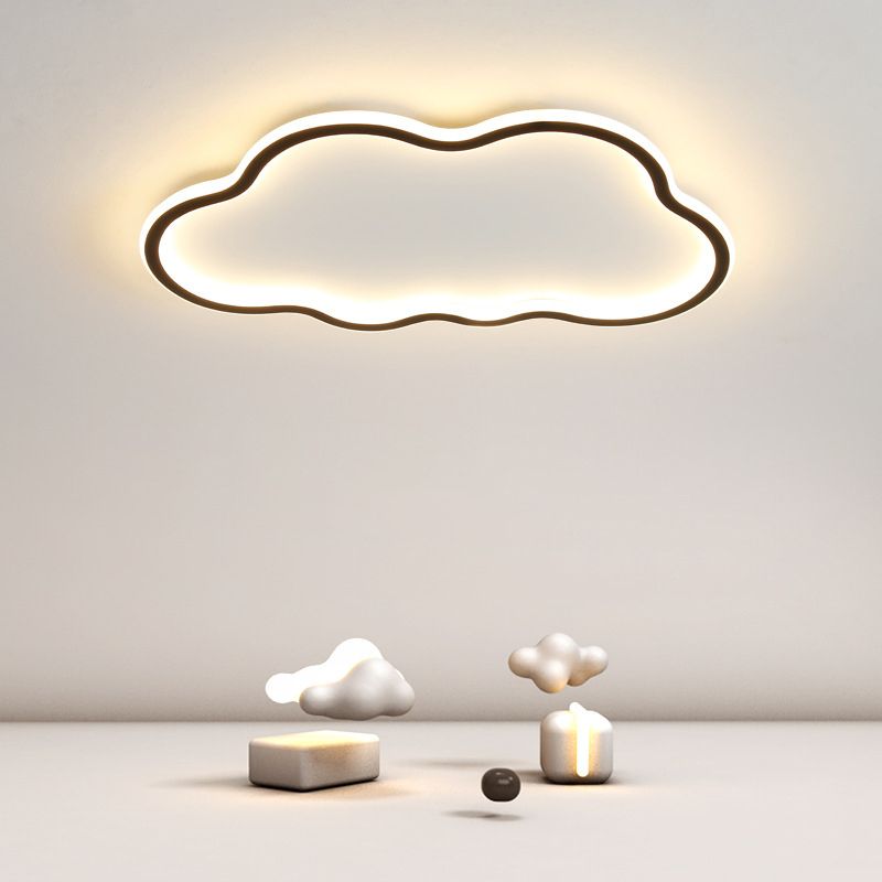 Cloud Shape Flush Mount Ceiling Light Metal LED Close to Ceiling Lamp for Bedroom