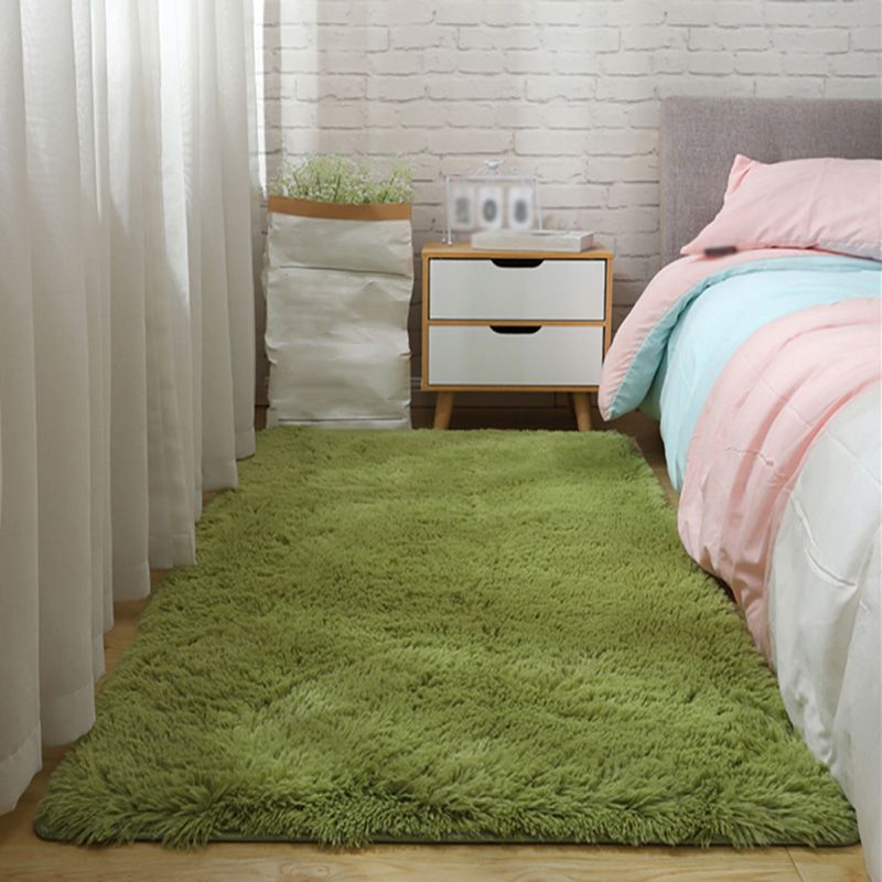 Natural Plain Shag Carpet Polyester Area Rug Stain Resistant Indoor Carpet for Adults Bedroom