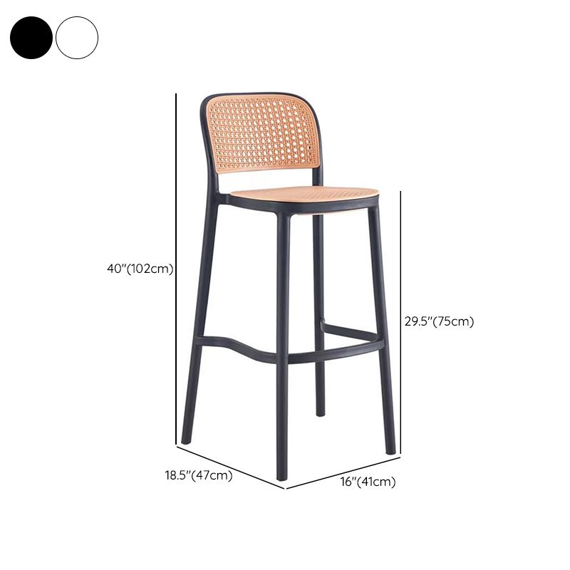 Plastic Bar Stool Industrial Backrest Stackable Counter Stool for Bristol
