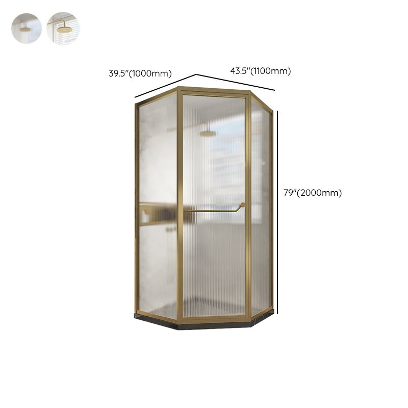 Clear Tempered Glass Shower Enclosure Framed Neo-Angle Shower Enclosure