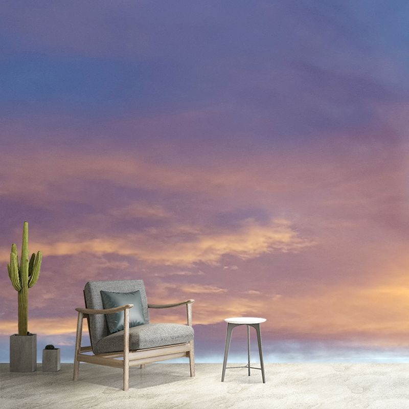 Cloudscape Wallpaper Mural Simple Style Sitting Room Mural for Wall Decor