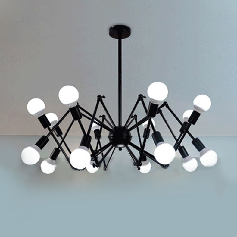 Spider hanger verlichtingsarmaturen Moderne multidichte gouden kroonluchter lamp voor restaurant