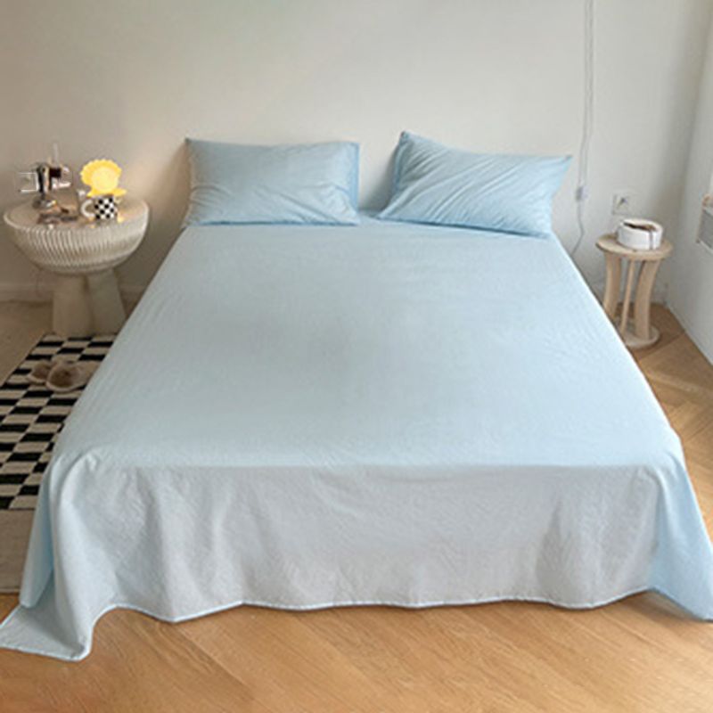 1 Piece Bed Sheet Set Cotton No Theme Pillowcase Solid Color Sheet