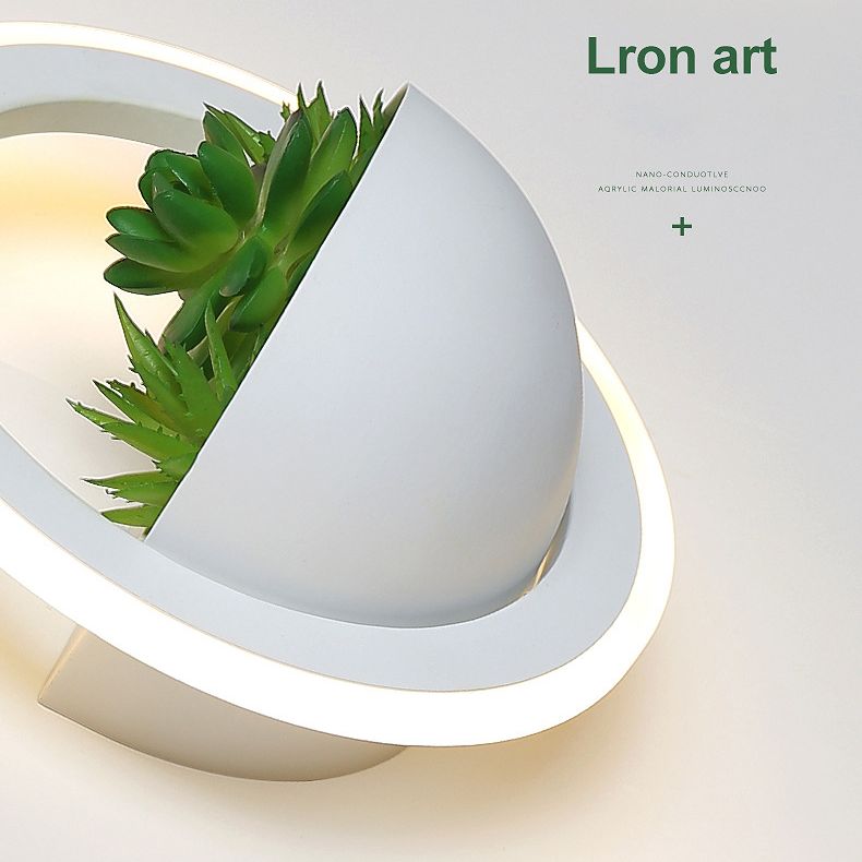 Nordic LED Wall Mounted Light Creative Green Plant Wall Lamp for Corridor