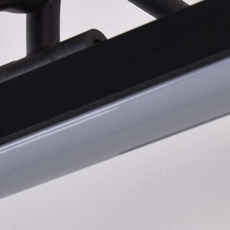 Metall Linear Wandleuchte moderne 1-Lichtspiegel Wandhalterung Licht in Schwarz