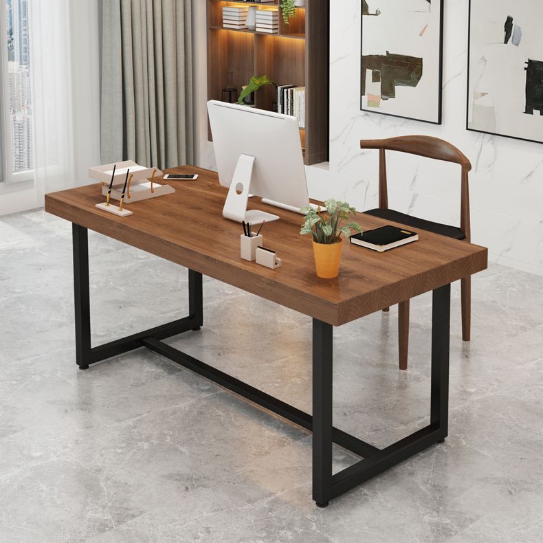 Solid Wood Rectangular Writing Desk Industrial Office Meeting Desk