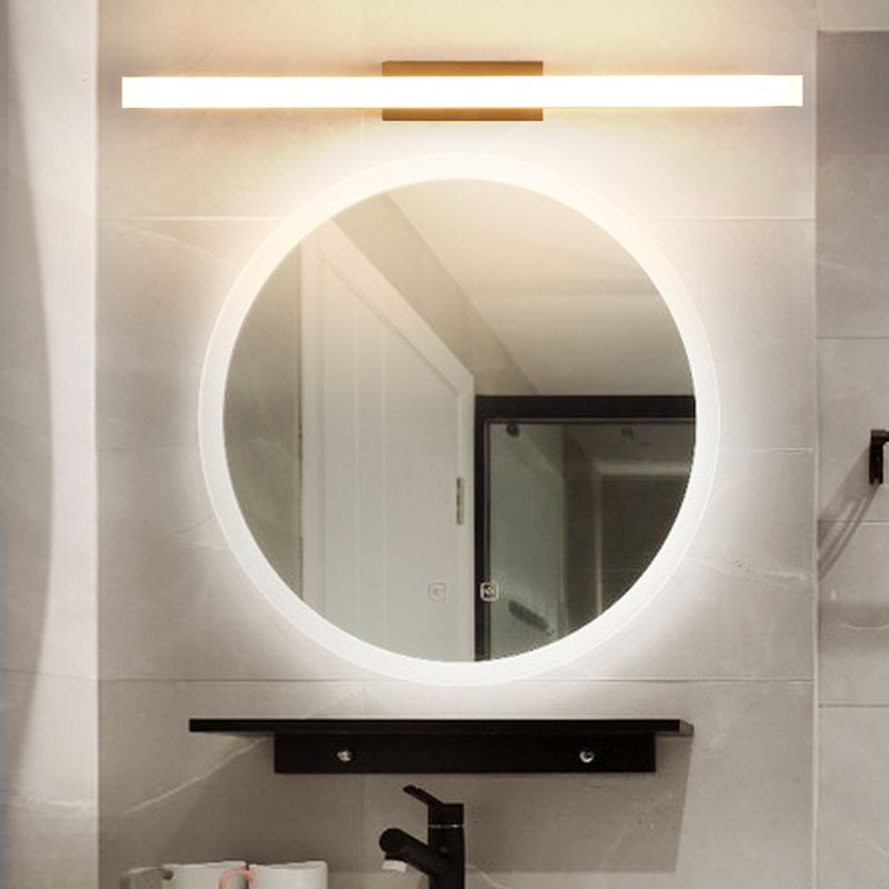 1 luces de pared de tocador lineal ligero luces de espejo de tocador de madera de estilo moderno