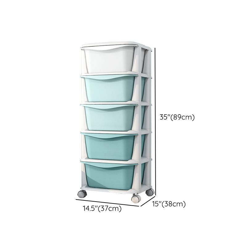 5-Drawer Storage Cabinet Contemporary Plastic Wardrobe Armoire
