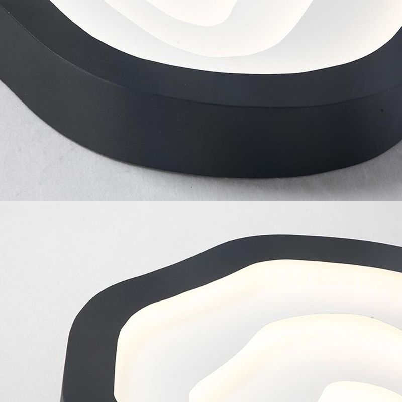 Cloud Acrylic Flushmount Contemporary LED Black/Yellow/Blue Ceiling Light Fixture in Warm/White Light/Third Gear