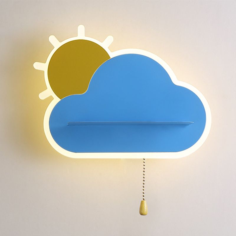 Cloud Wall Mounted Lamps Modern Style Metal 1 Light Wall Light Sconces