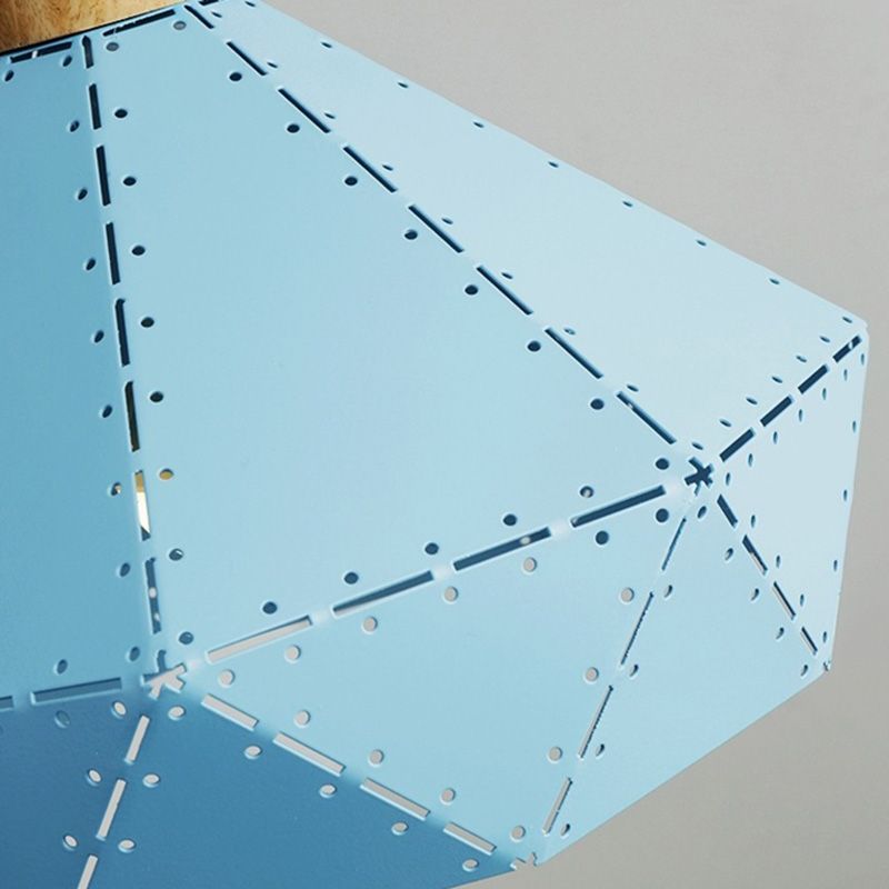 Metal Hanging Light Nordic Style Macron Color Pendant Light Geometric Hanging Light for Kitchen