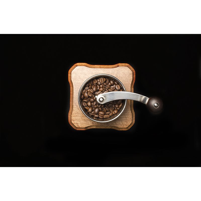 Contemporary Coffee Beans Mural Wallpaper Mildew Resistant Commerce Shop Decoration